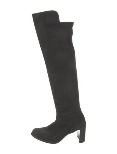 Pre-owned Stuart Weitzman Suede Boots In Black
