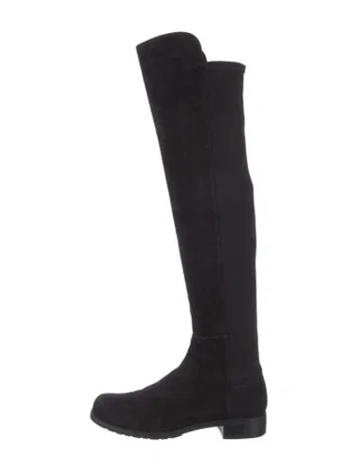Pre-owned Stuart Weitzman Suede Boots In Black