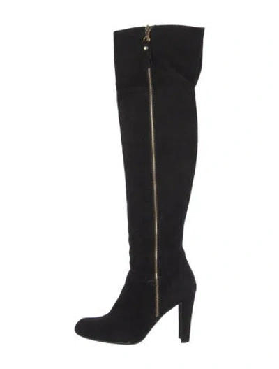 Pre-owned Stuart Weitzman Suede Boots In Black