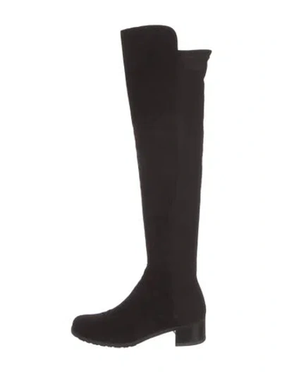 Pre-owned Stuart Weitzman Suede Boots In Black