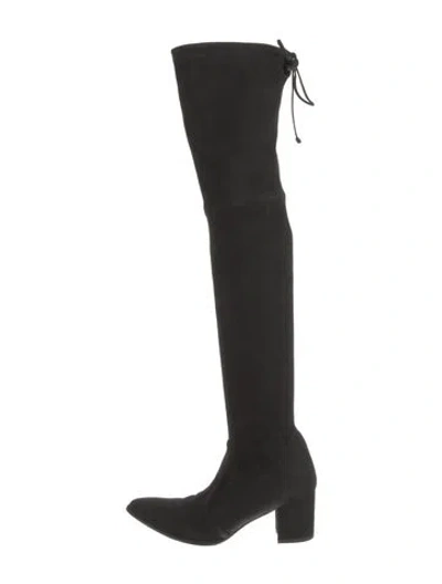 Pre-owned Stuart Weitzman Suede Boots In Black