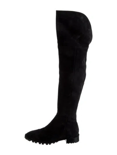 Pre-owned Stuart Weitzman Suede Boots In Black