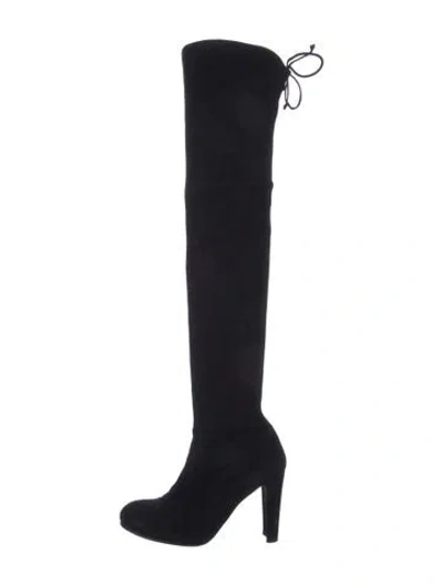 Pre-owned Stuart Weitzman Suede Boots In Black
