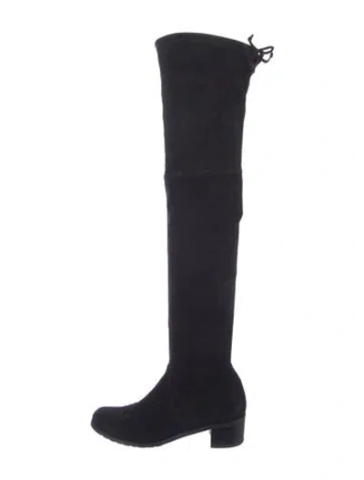 Pre-owned Stuart Weitzman Suede Boots In Black