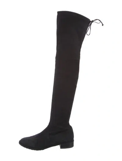 Pre-owned Stuart Weitzman Suede Boots In Black