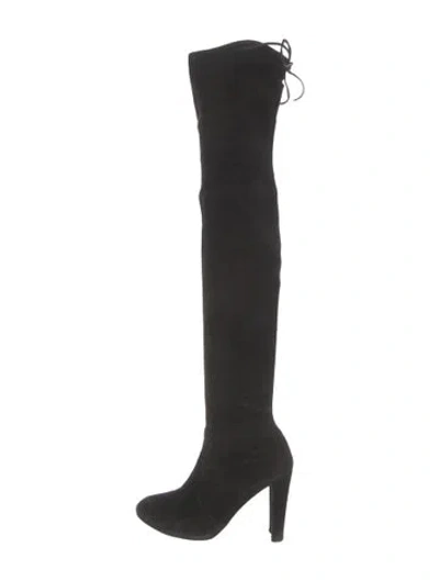 Pre-owned Stuart Weitzman Suede Boots In Black