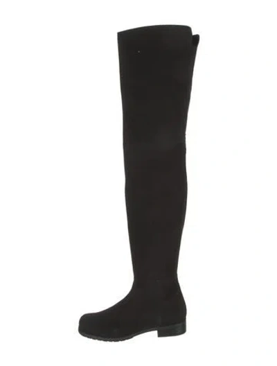 Pre-owned Stuart Weitzman Suede Boots In Black