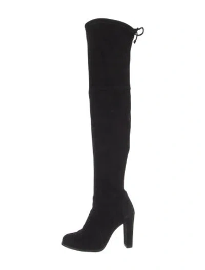 Pre-owned Stuart Weitzman Suede Boots In Black