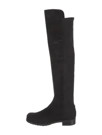 Pre-owned Stuart Weitzman Suede Boots In Black