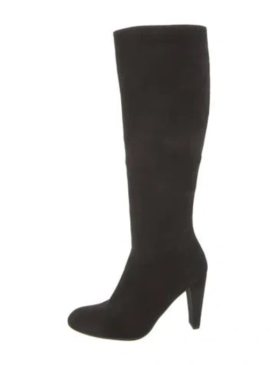 Pre-owned Stuart Weitzman Suede Boots In Black