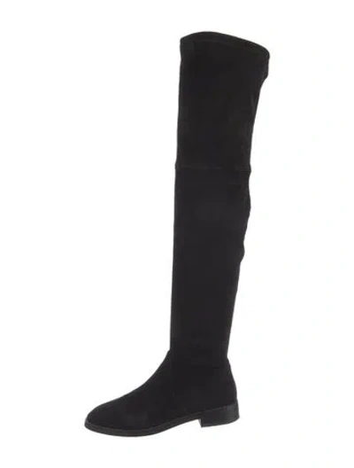 Pre-owned Stuart Weitzman Suede Boots In Black