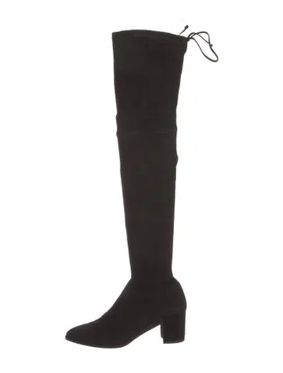 Pre-owned Stuart Weitzman Suede Boots In Black