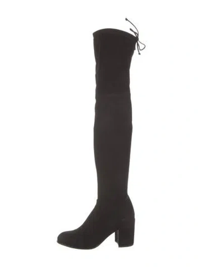 Pre-owned Stuart Weitzman Suede Boots In Black