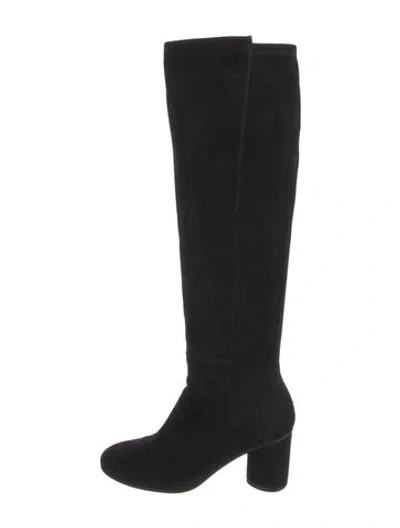 Pre-owned Stuart Weitzman Suede Boots In Black