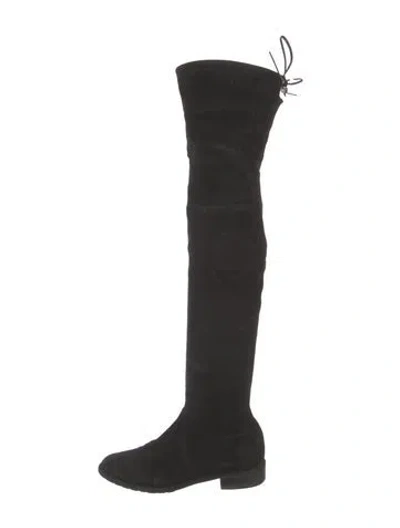 Pre-owned Stuart Weitzman Suede Boots In Black