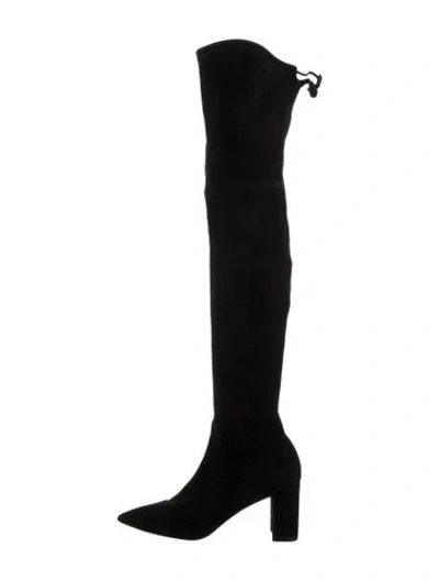 Pre-owned Stuart Weitzman Suede Boots In Black