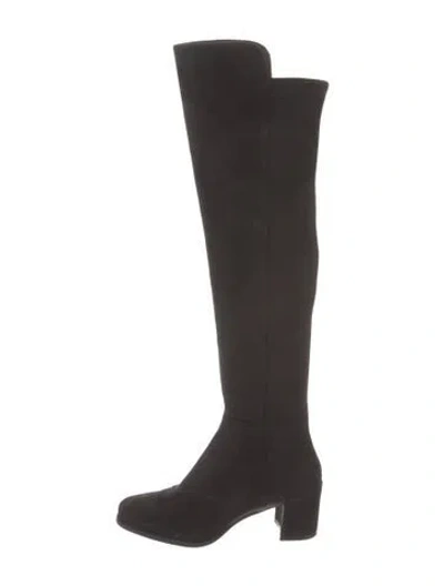 Pre-owned Stuart Weitzman Suede Boots In Black