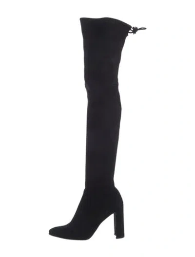 Pre-owned Stuart Weitzman Suede Boots In Black