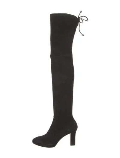 Pre-owned Stuart Weitzman Suede Boots In Black