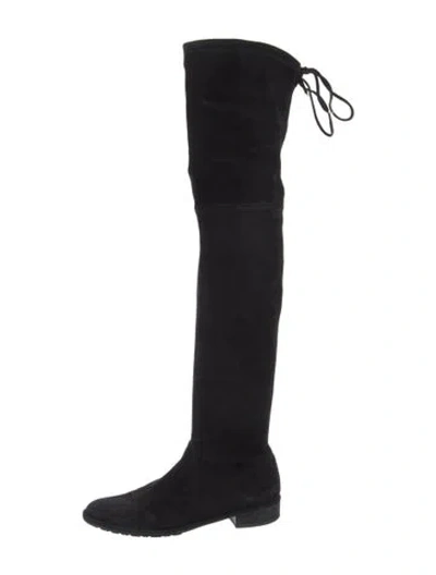 Pre-owned Stuart Weitzman Suede Boots In Black
