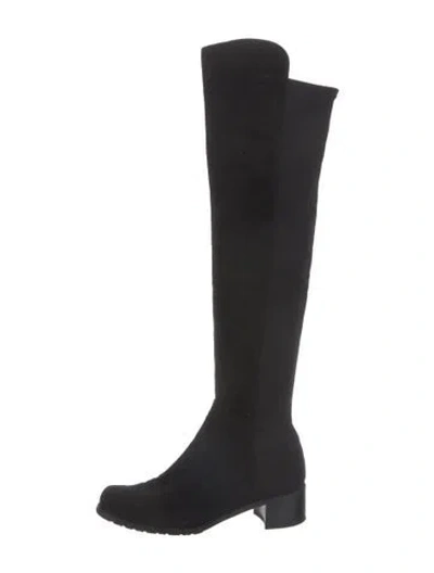 Pre-owned Stuart Weitzman Suede Boots In Black