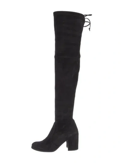 Pre-owned Stuart Weitzman Suede Boots In Black