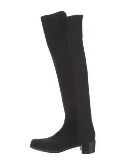 Pre-owned Stuart Weitzman Suede Boots In Black
