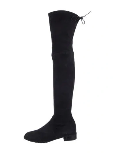 Pre-owned Stuart Weitzman Suede Boots In Black