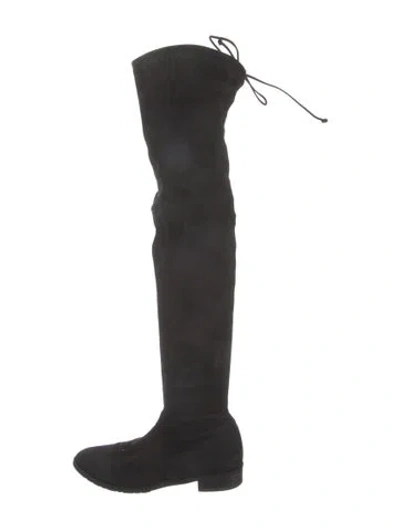 Pre-owned Stuart Weitzman Suede Boots In Black