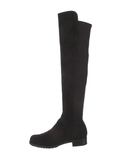 Pre-owned Stuart Weitzman Suede Boots In Black