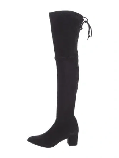 Pre-owned Stuart Weitzman Suede Boots In Black