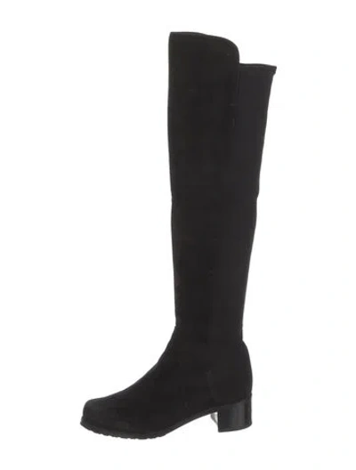 Pre-owned Stuart Weitzman Suede Boots In Black
