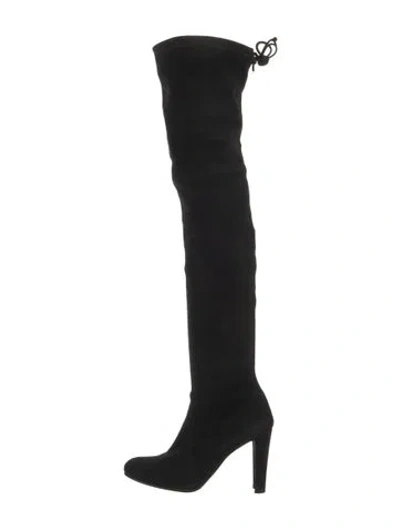 Pre-owned Stuart Weitzman Suede Boots In Black