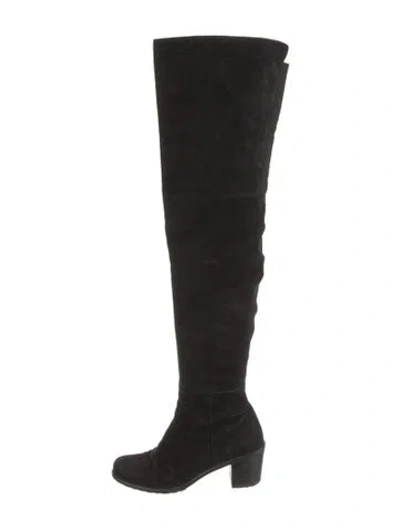 Pre-owned Stuart Weitzman Suede Boots In Black