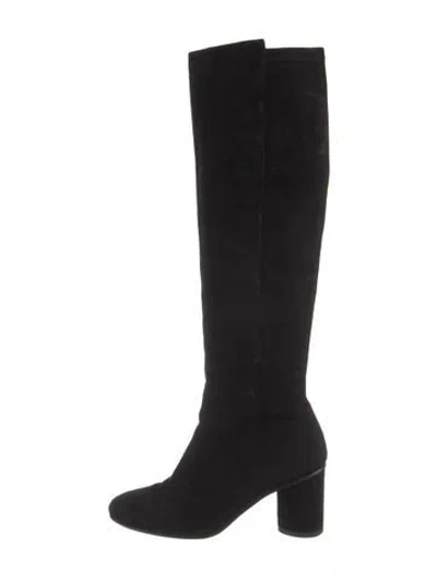 Pre-owned Stuart Weitzman Suede Boots In Black