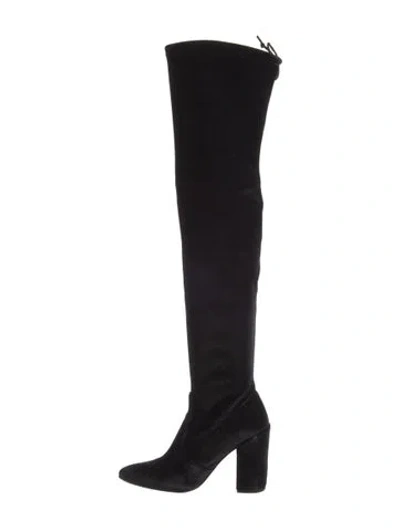 Pre-owned Stuart Weitzman Suede Boots In Black