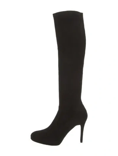 Pre-owned Stuart Weitzman Suede Boots In Black
