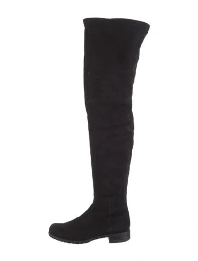 Pre-owned Stuart Weitzman Suede Boots In Black