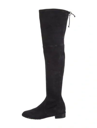 Pre-owned Stuart Weitzman Suede Boots In Black