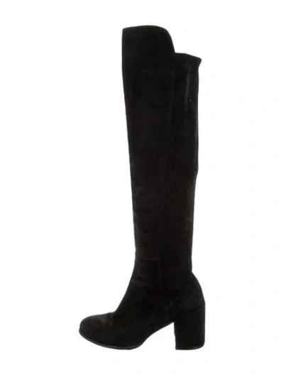 Pre-owned Stuart Weitzman Suede Boots In Black