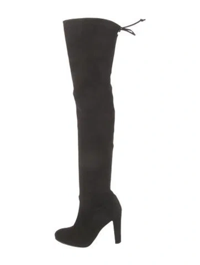 Pre-owned Stuart Weitzman Suede Boots In Black
