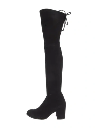 Pre-owned Stuart Weitzman Suede Boots In Black