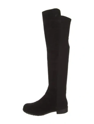 Pre-owned Stuart Weitzman Suede Boots In Black