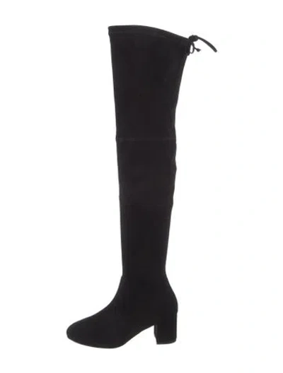 Pre-owned Stuart Weitzman Suede Boots In Black