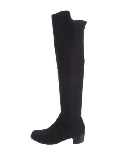 Pre-owned Stuart Weitzman Suede Boots In Black