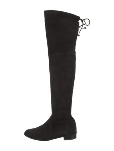 Pre-owned Stuart Weitzman Suede Boots In Black
