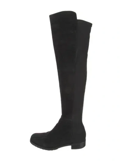 Pre-owned Stuart Weitzman Suede Boots In Black