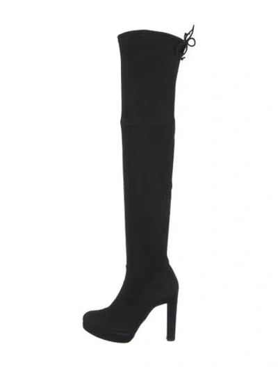 Pre-owned Stuart Weitzman Suede Boots In Black