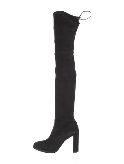 Pre-owned Stuart Weitzman Suede Boots In Black