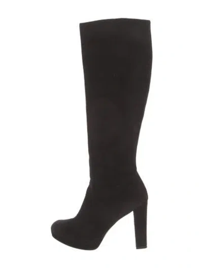 Pre-owned Stuart Weitzman Suede Boots In Black